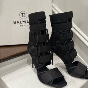 Balmain Uma Black Stiletto Heels
